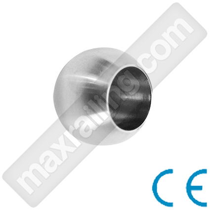 Тапа за тръба Ø16мм. топка 25мм. Неръждаема стомана AISI 304. Сатенирана.